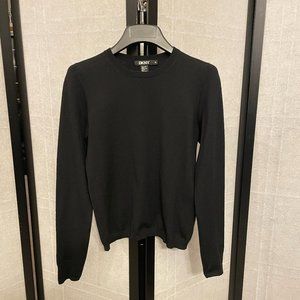 DKNY Black Wool Blend Sweater